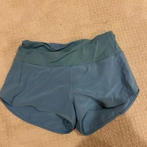 Turquoise lululemon shorts